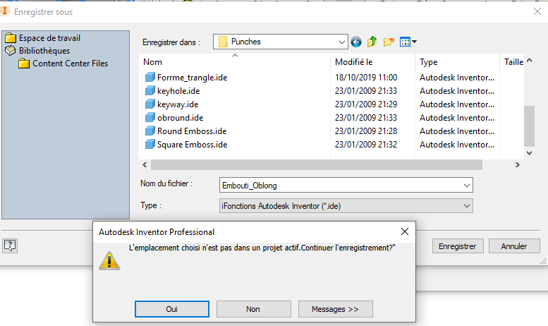 Autodesk Inventor Enregistrer sous