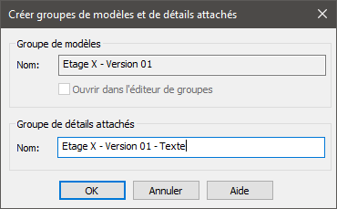 créer groupe de modèles et de détails attachés