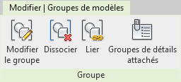 Revit : Modifier Groupes de modèles