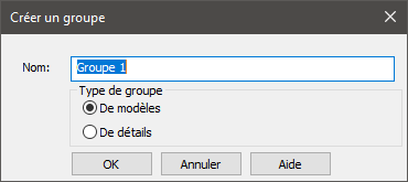 fenêtre Créer un groupe Revit