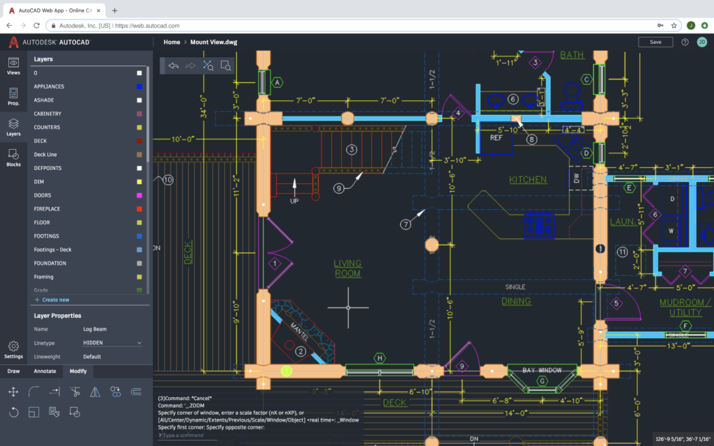 application web AutoCAD