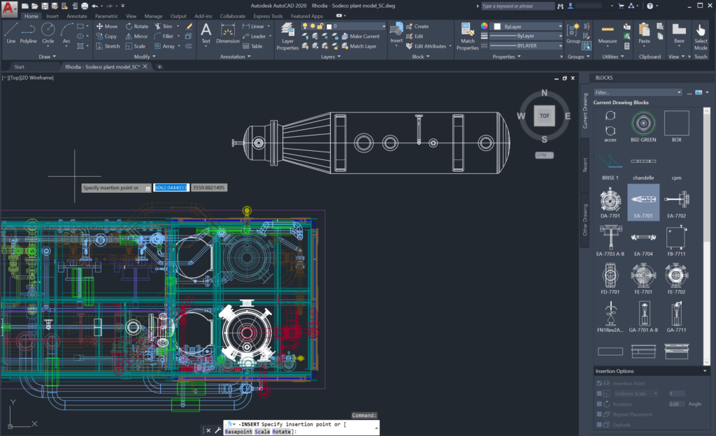 palette blocs autocad