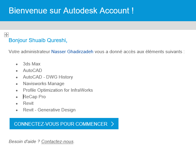 Autodesk Account : Activation des comptes utilisateurs