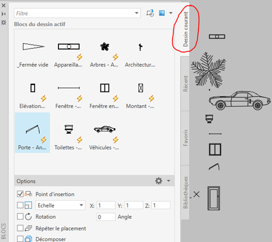 dessin courant autocad