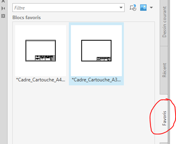 favoris autocad biblio