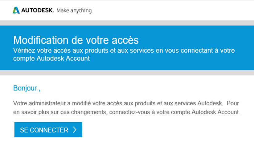 Autodesk Account : Distribution des licences aux utilisateurs (remarque)