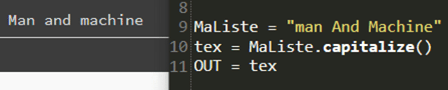 Majuscule au début du texte Python 2