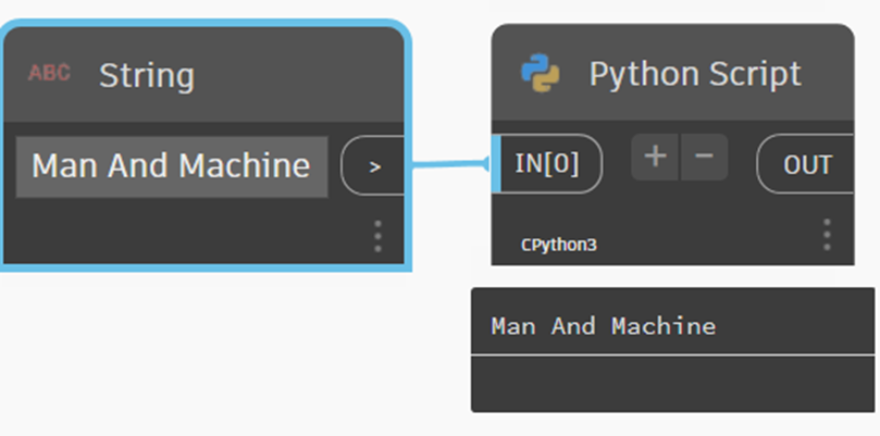 Noeud String avec Python