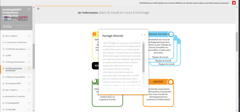 Capture - plateforme elearning certification buildingsmart 3