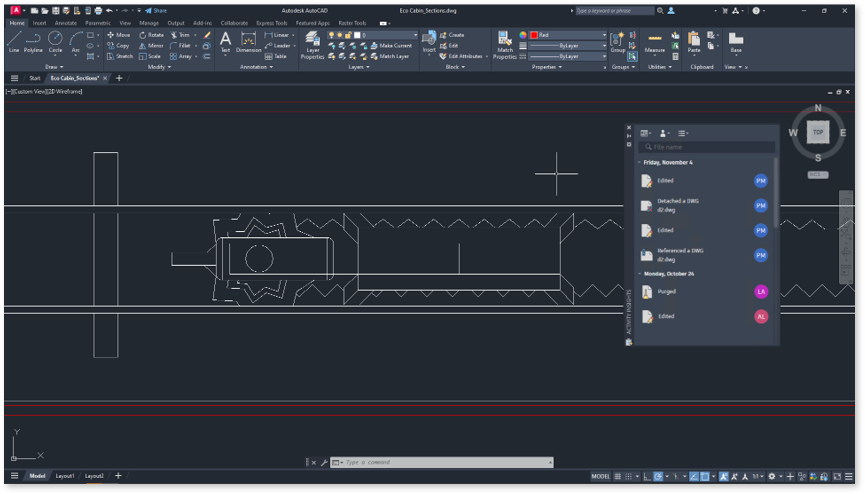 Informations sur l'activité AutoCAD 2024