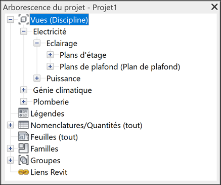 arborescence du projet revit