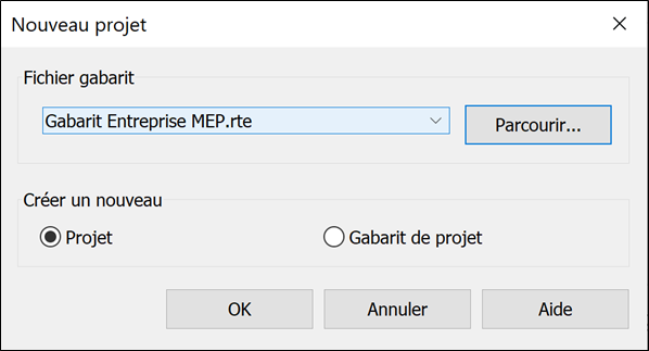 nouveau projet mep