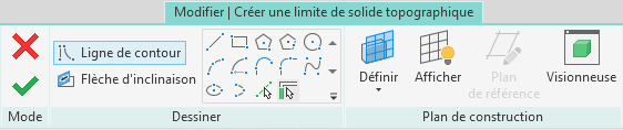 esquissez un contour fermé du solide topographique