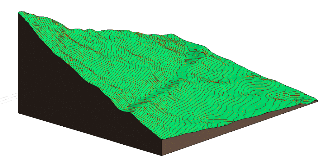 Variable couche solide topographique