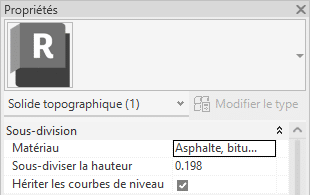 Matériau solide topographique