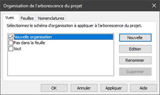 Revit - nouveau schéma d'organisation à appliquer