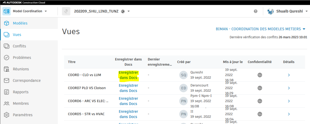 Module Modèle coordination