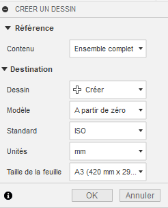 Créer un dessin Fusion 360