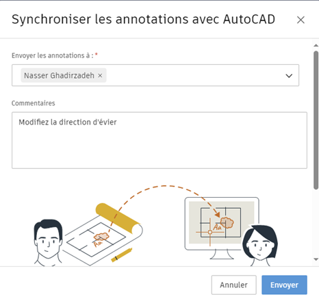 Synchroniser les annotations avec AutoACD