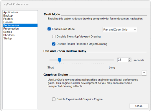 SketchUp 2024 Mode Brouillon LayOut