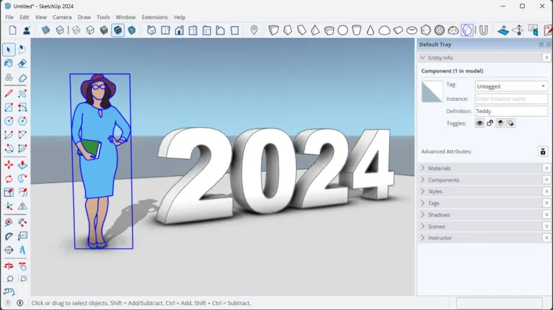 SketchUp 2024 Améliorations de la modélisation